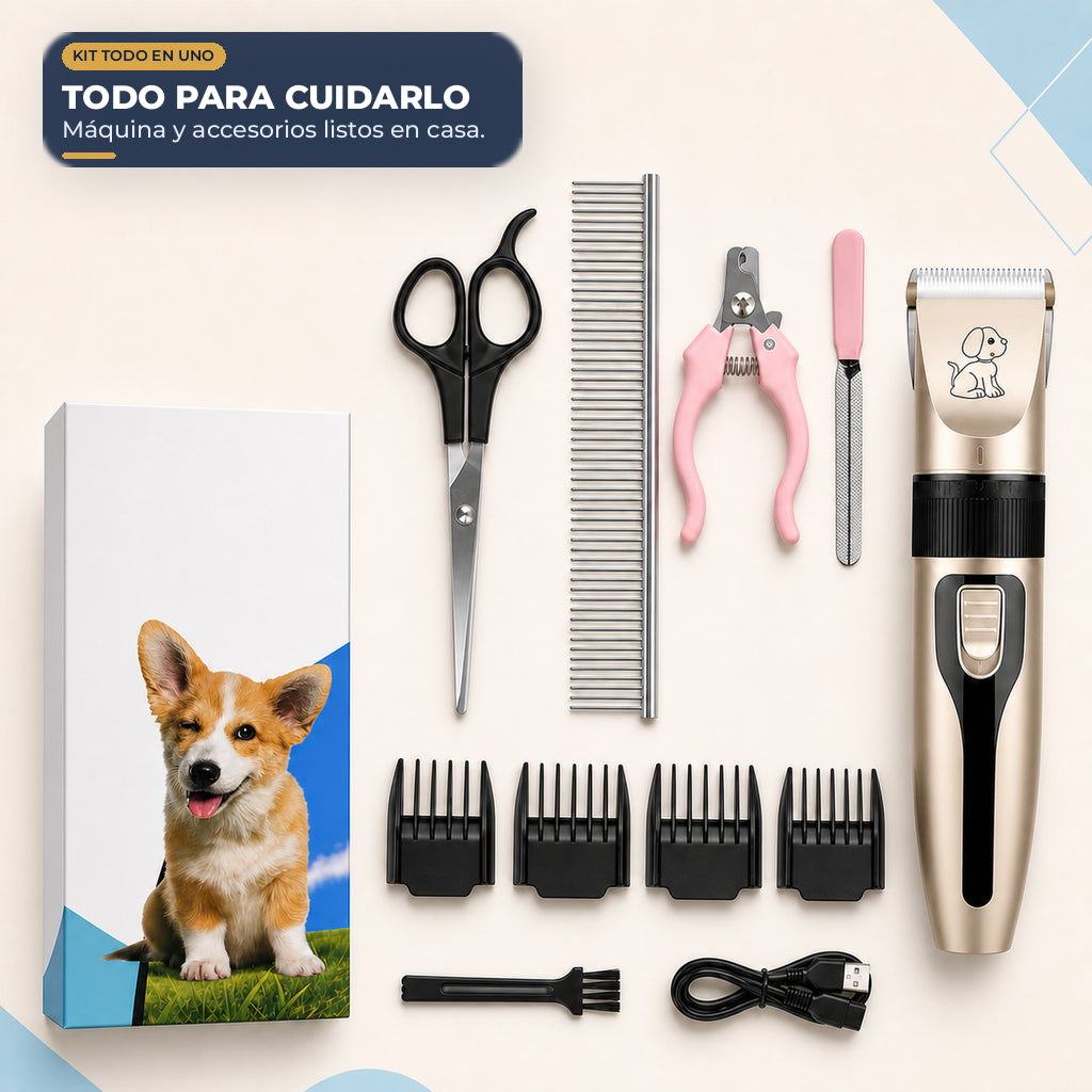 Kit de peluquería para mascotas — kit de cuidado organizado