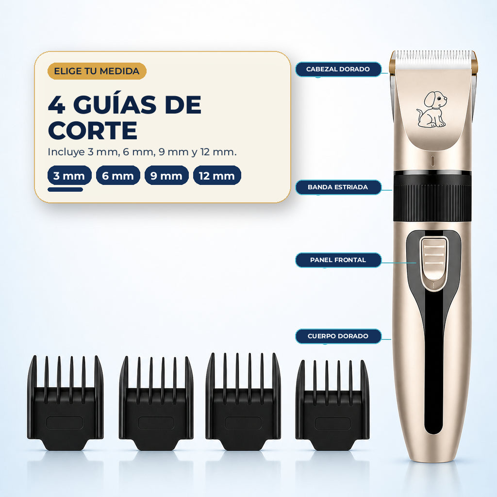 Kit de peluquería para mascotas — medidas de corte incluidas